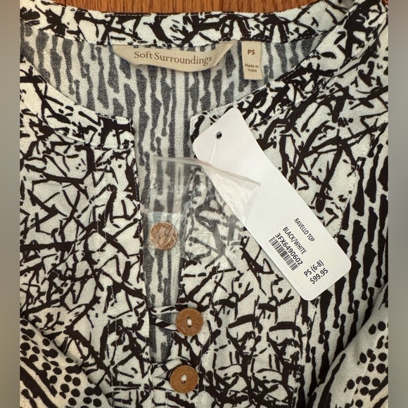 NWT Soft Selections Ravello Top - Small Petite - Picture 5 of 7